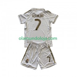 Camisola Real Madrid Cristiano Ronaldo 7 2012 Retro Criança Equipamento Primeiro 2011 Manga Curta